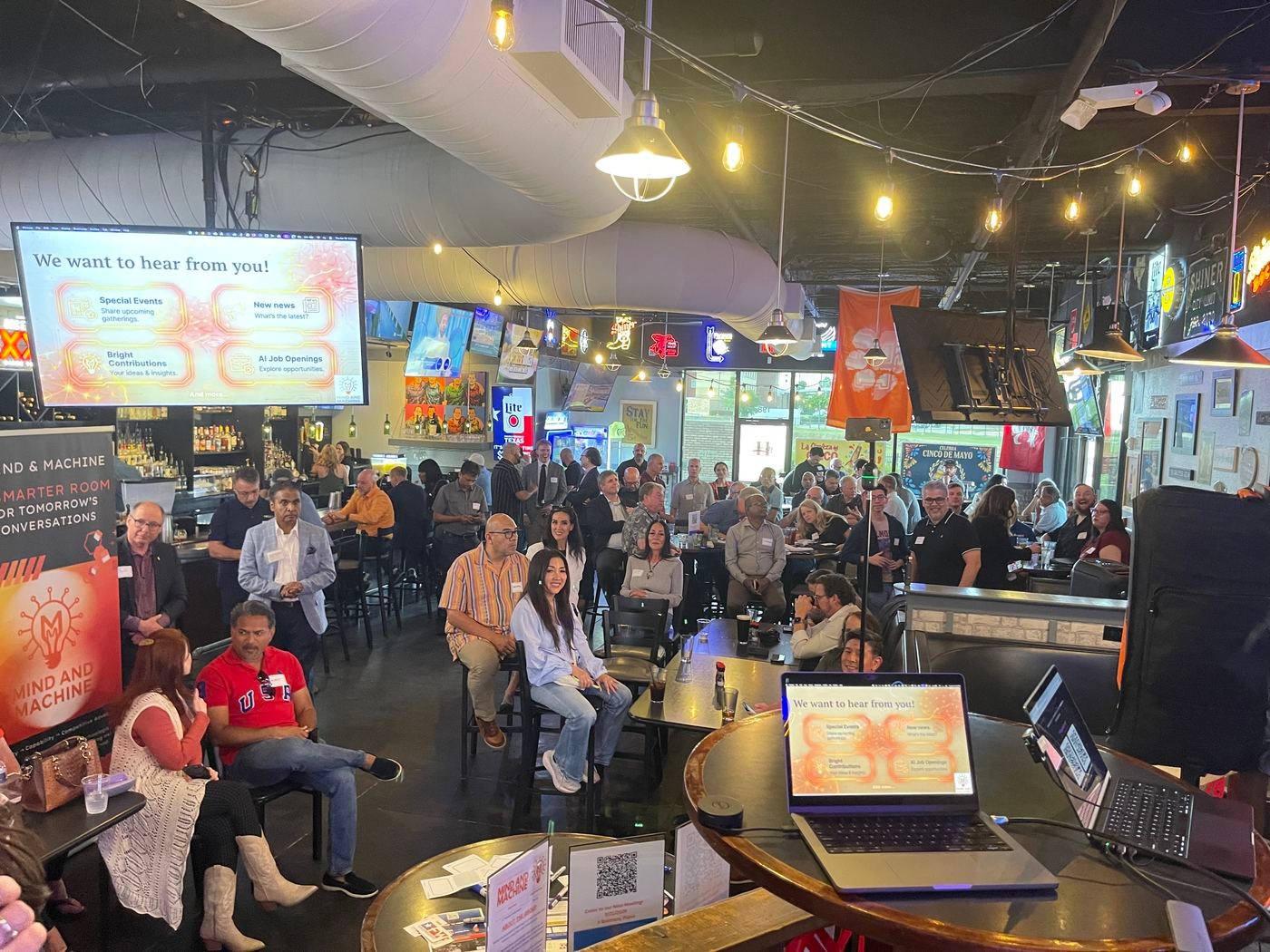 Attendees at a Mind & Machine DFW event